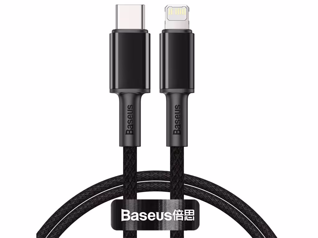 کابل شارژ و انتقال داده سریع تایپ سی به لایتنینگ 20 وات 2 متری بیسوس Baseus CATLGD High Density Braided Type-C to iP PD 20W Cable