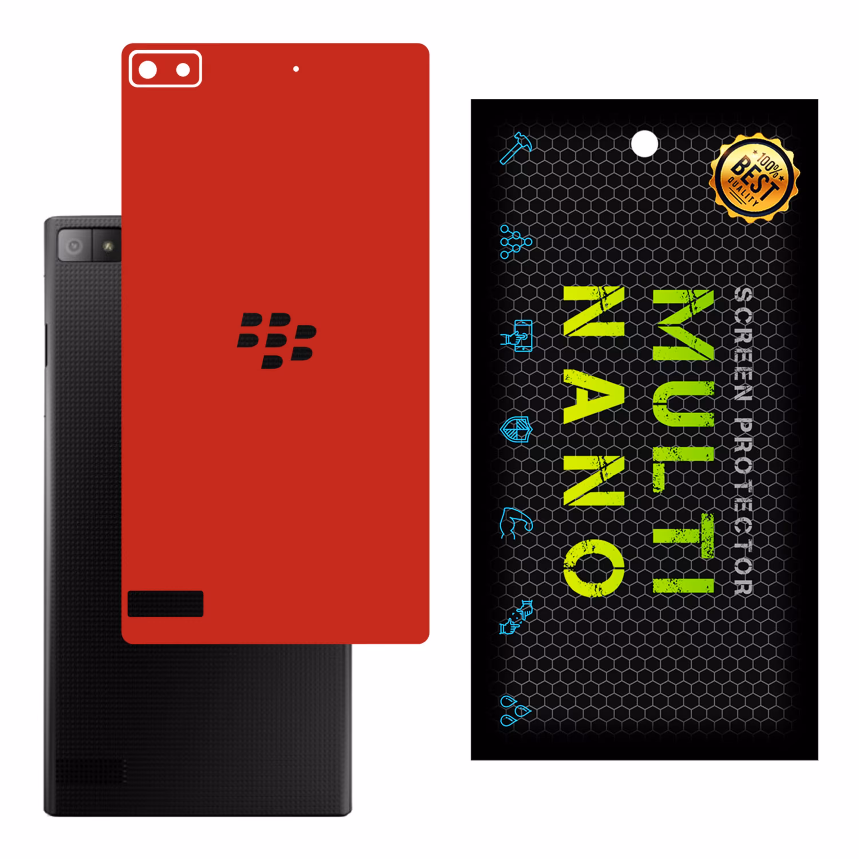 برچسب پوششی MultiNano مدل X-F1M-Red برای پشت موبایل بلک بری Z3