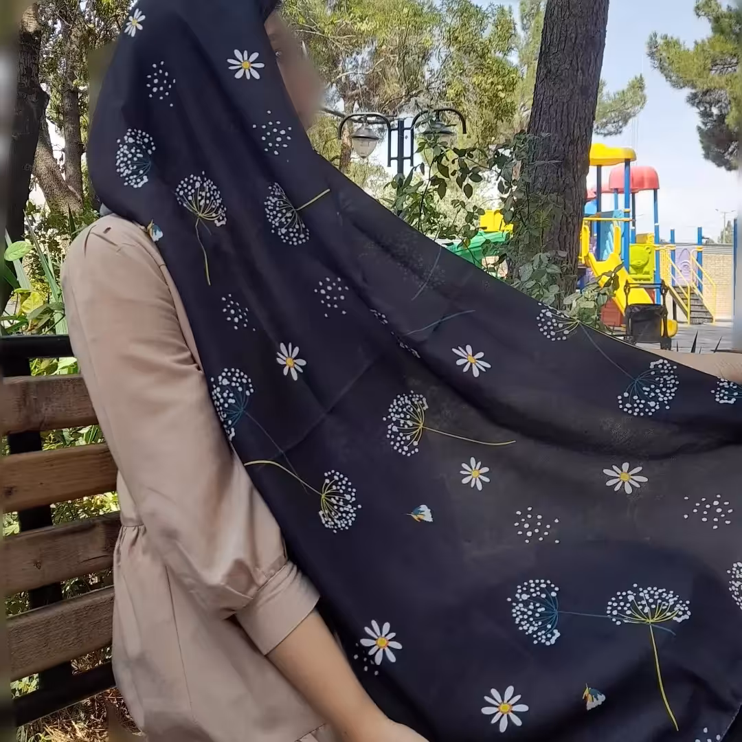 شال گل دار  نخی 