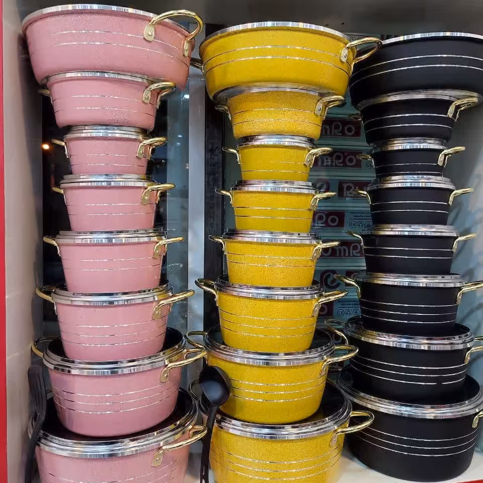 سرویس قابلمه 15 پارچه گلدانی پرتو کالا