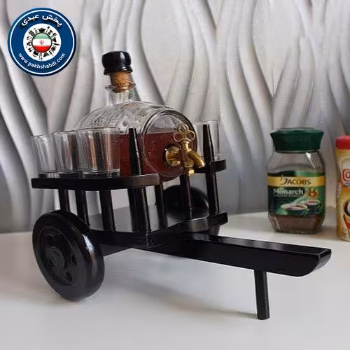 بشکه فانتزی نوشیدنی طرح گاری 4 کاپ