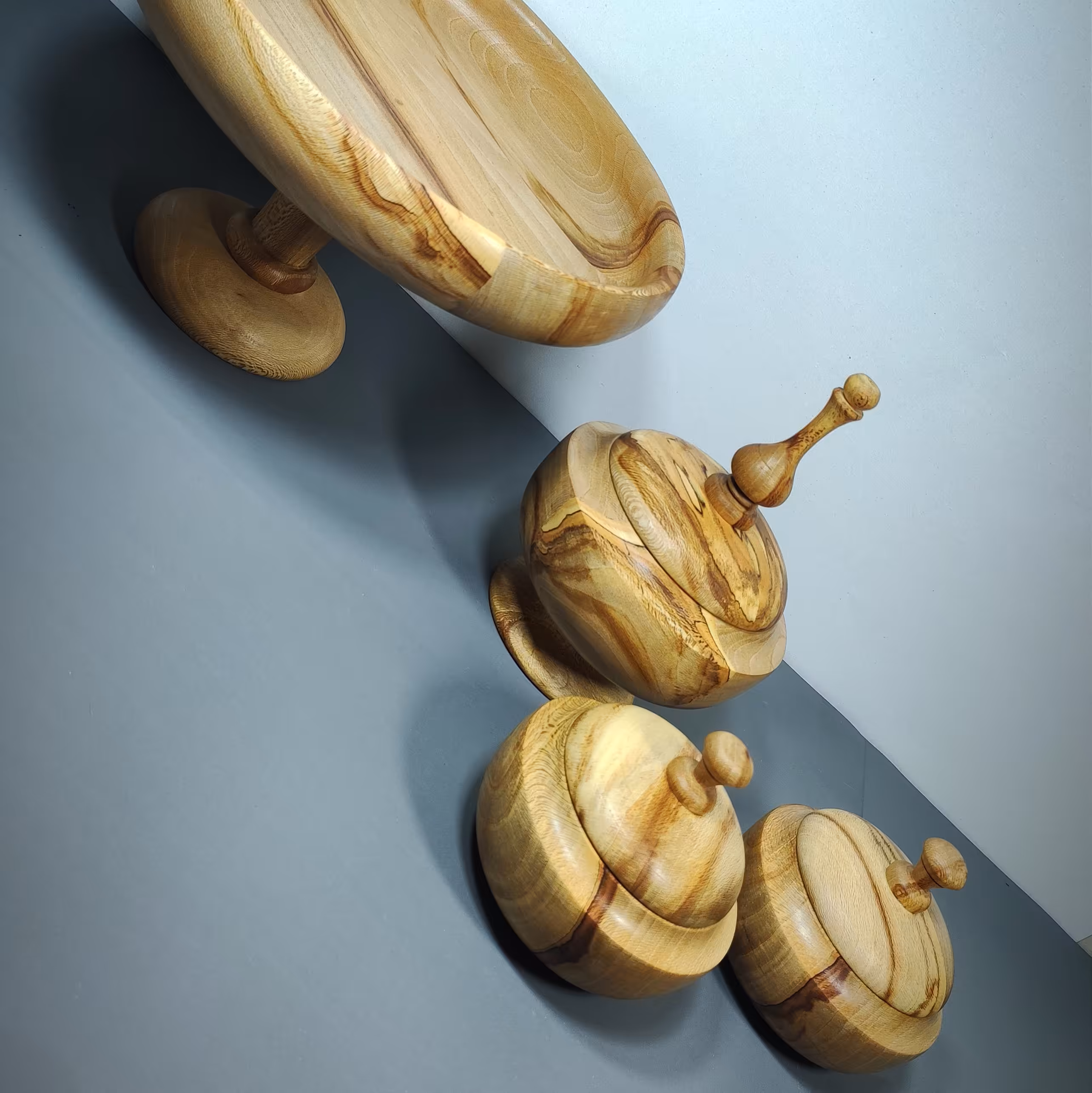 سرویس پذیرایی میوه خوری شکلات خوری و قندان  چوب چنار