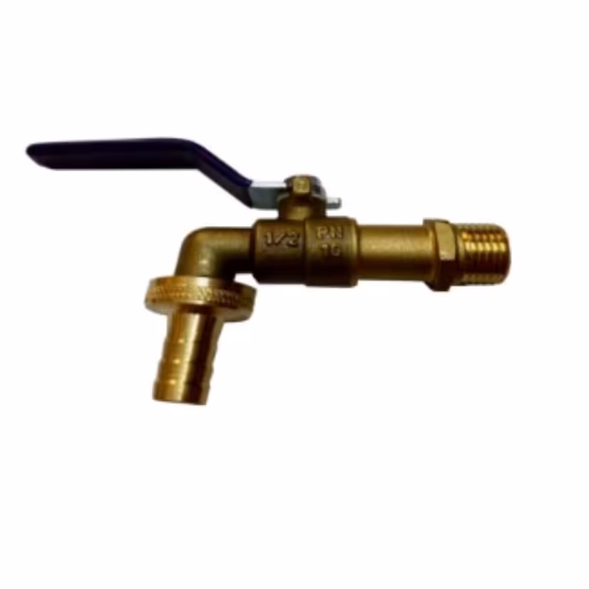 شیر حیاطی برنجی ، 1/2.. مدل دسته گازی . کیفیت خیلی عالی 