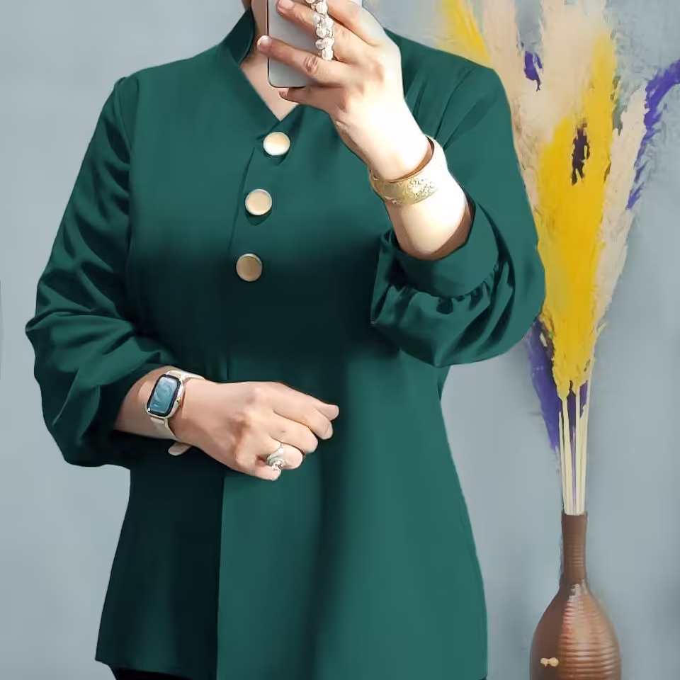 شومیز  الیزه سه دکمه  و سایز 38 تا 46  