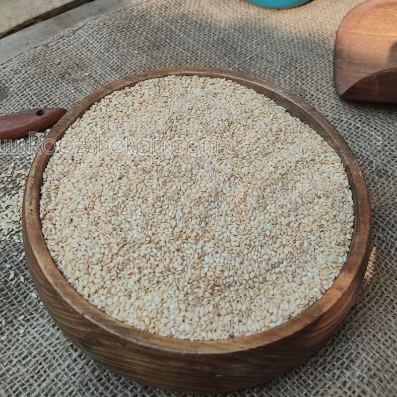 کنجد سفید ایرانی با کیفیت عالی 350 گرمی با بسته بندی لاکچری 