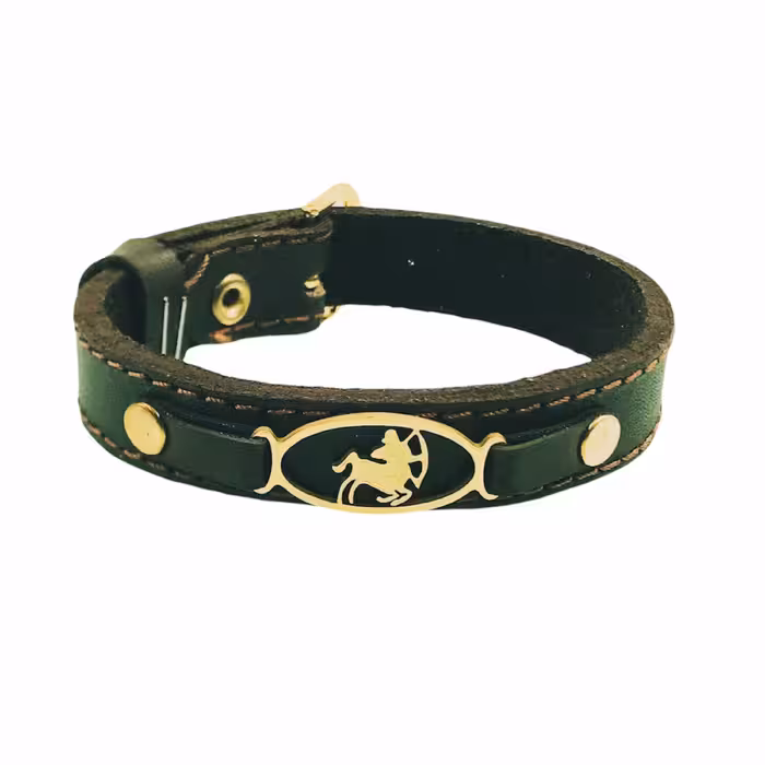 دستبند چرم ماه تولد (آذر)