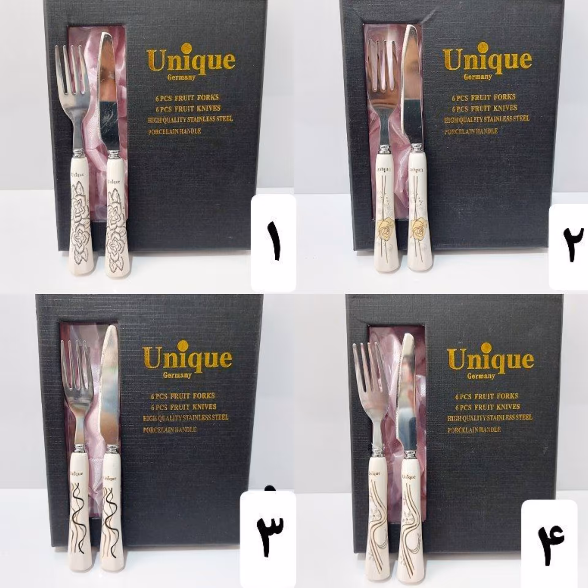 کارد چنگال 12 تایی یونیک آلمان

جنس دسته ها سرامیکی 
