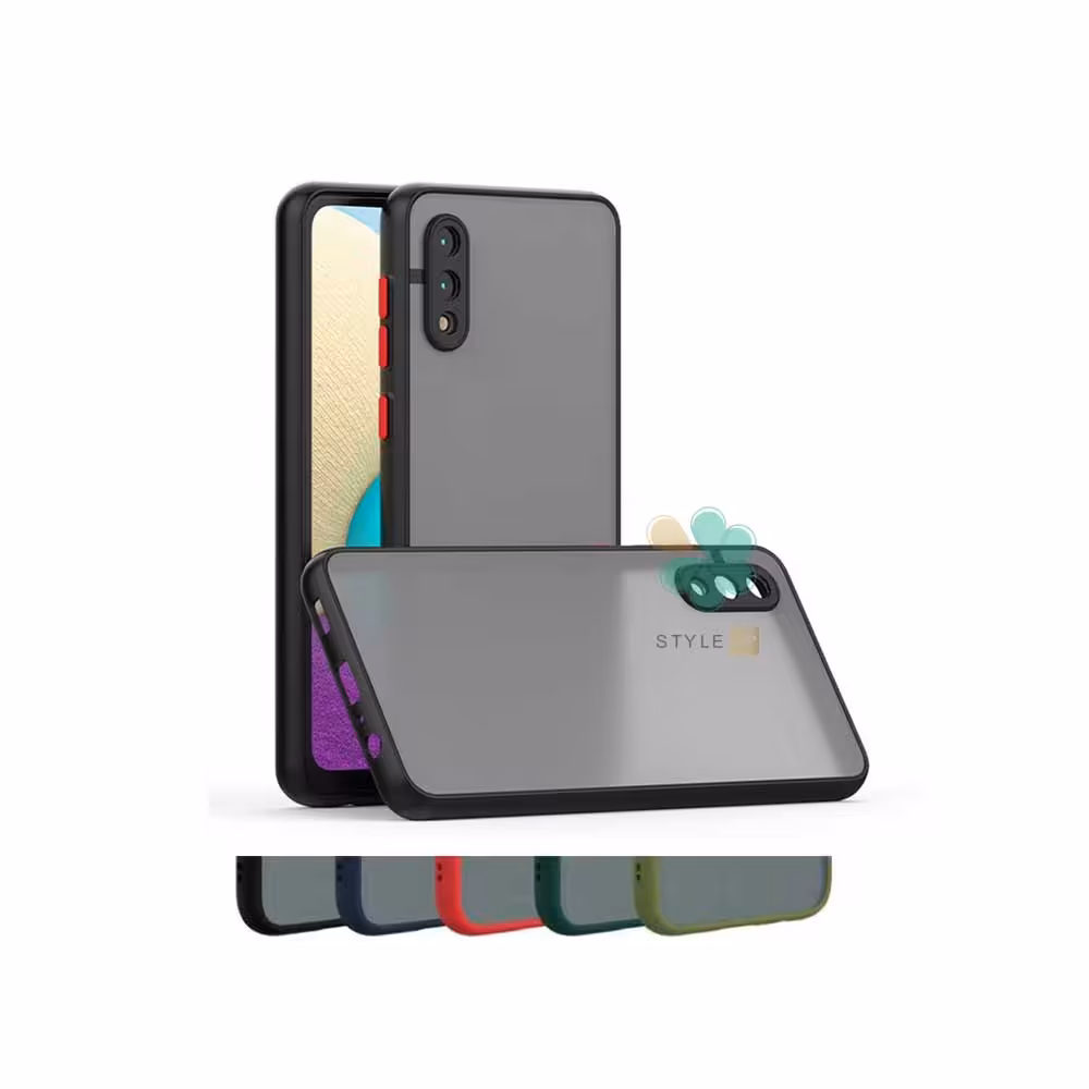 کاور گوشی پشت مات محافظ لنزدار مناسب Samsung Galaxy M02