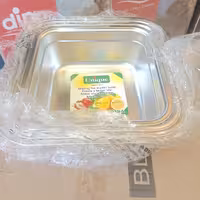 سرویس لگن چهار گوش استیل برند یونیک چهار عددی آهن ربا نگیر