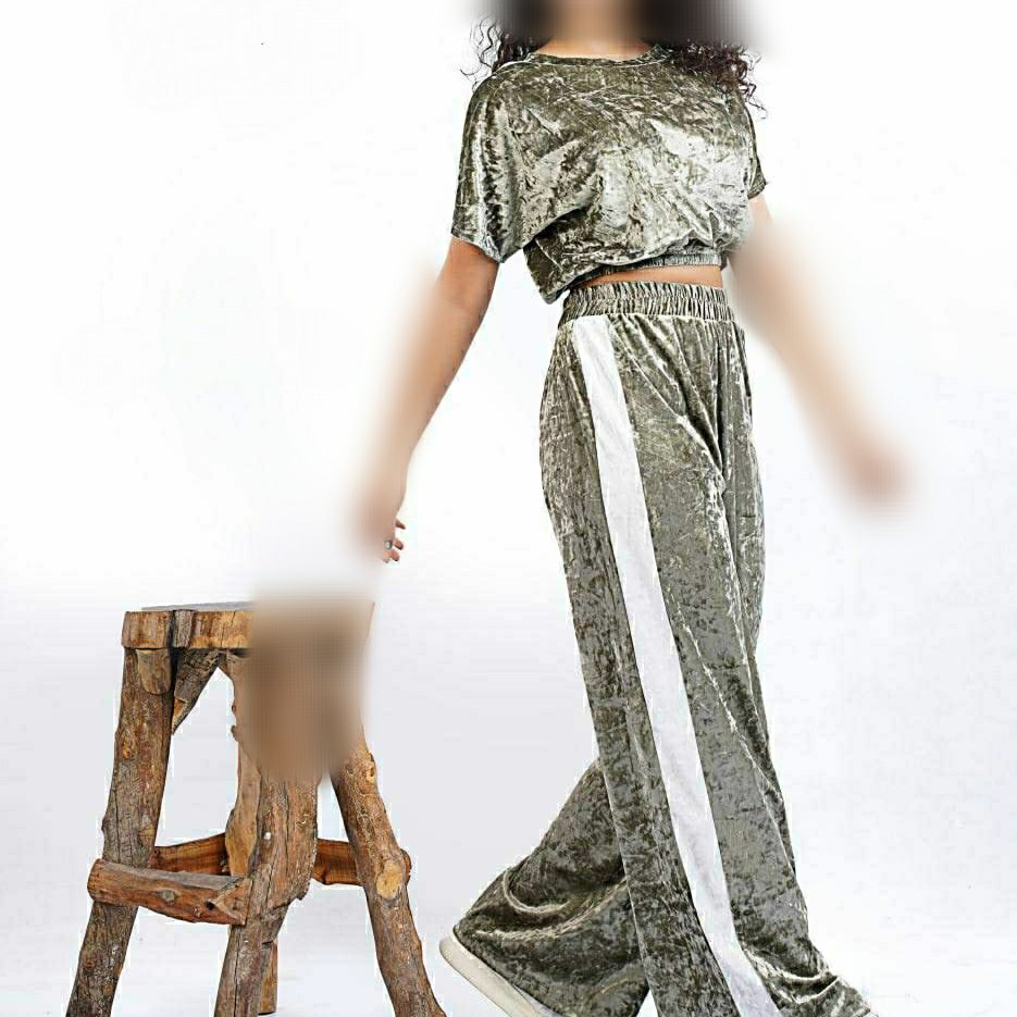ست مخمل بولوز شلوار بگ زنانه دخترانه