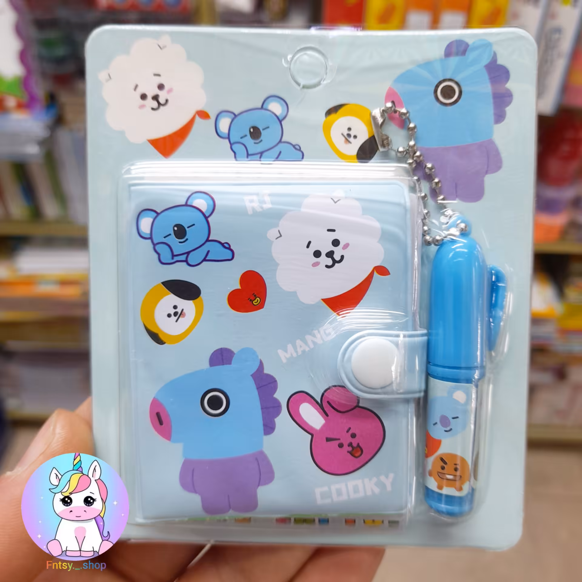 لوازم تحریر فانتزی دفترچه یادداشت خودکار دار