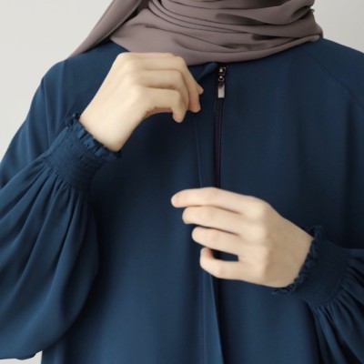 رویه زنانه کرپ مدل مانتو عبایی استین کش دار