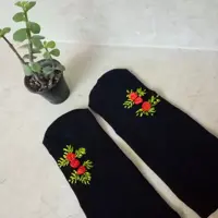 جوراب روباندوزی با رزمینیاتوری جنس ریون پریزن... ضخیم