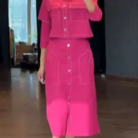 ست کت دامن کتان زارا مدل حنا 7295