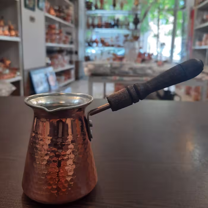 قهوه جوش دسته چوبی