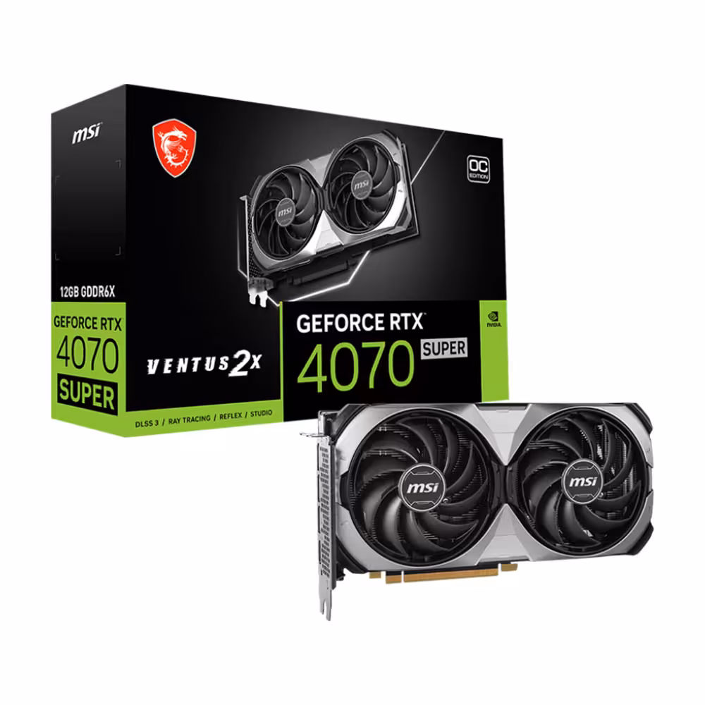 کارت گرافیک ام اس آی مدل GeForce RTX 4070 SUPER 12G VENTUS 2X OC