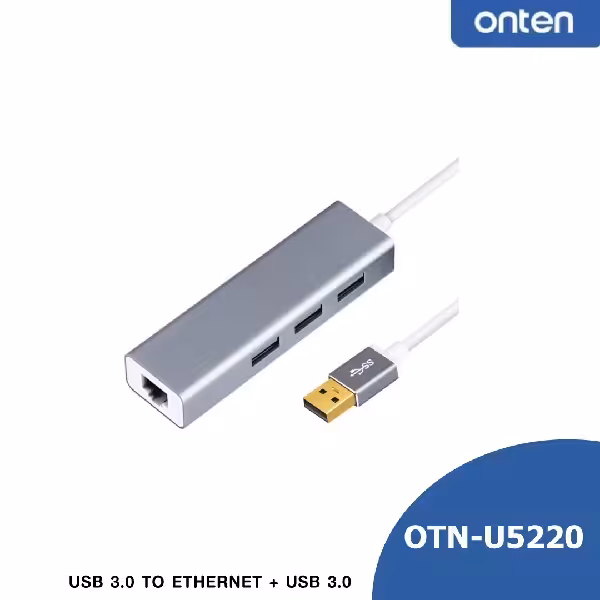 هاب USB  چهار پورتی اونتن مدل USB3.0 TO USB3.0*3 RJ45 OTN-U5220