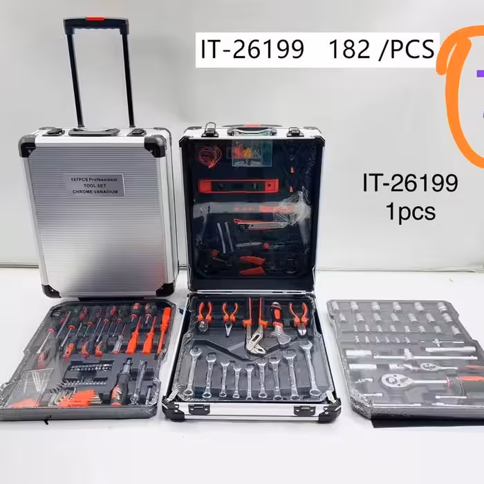 ست ابزار جعبه ابزار 187 عددی چمدانی چمدان ابزار 187 عددی tool bax Bisso
