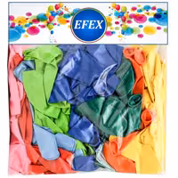 بادکنک 6 اینچی طرح EFEX مجموعه 40 عددی رنگ جور