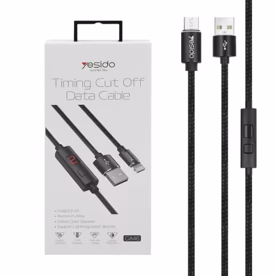 کابل تبدیل USB به micro USB یسیدو مدل CA-46 طول 1.2 متر