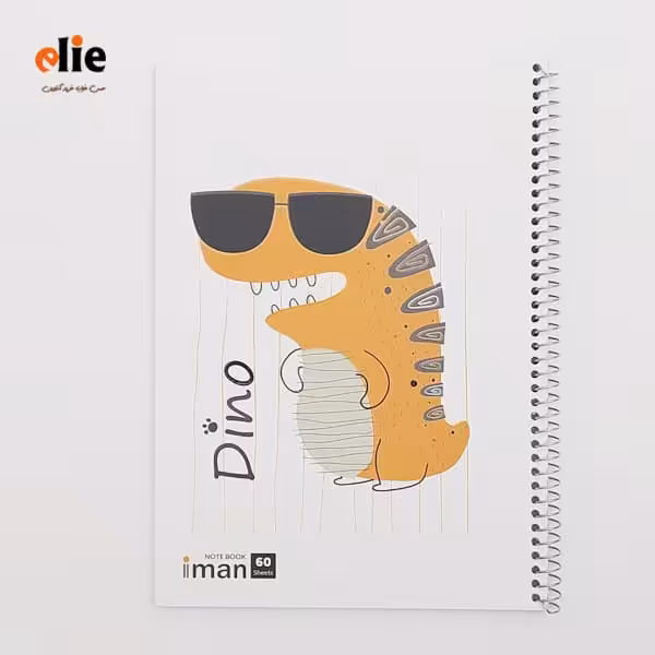 دفتر 60 برگ سیمی ایمان طرح Dino