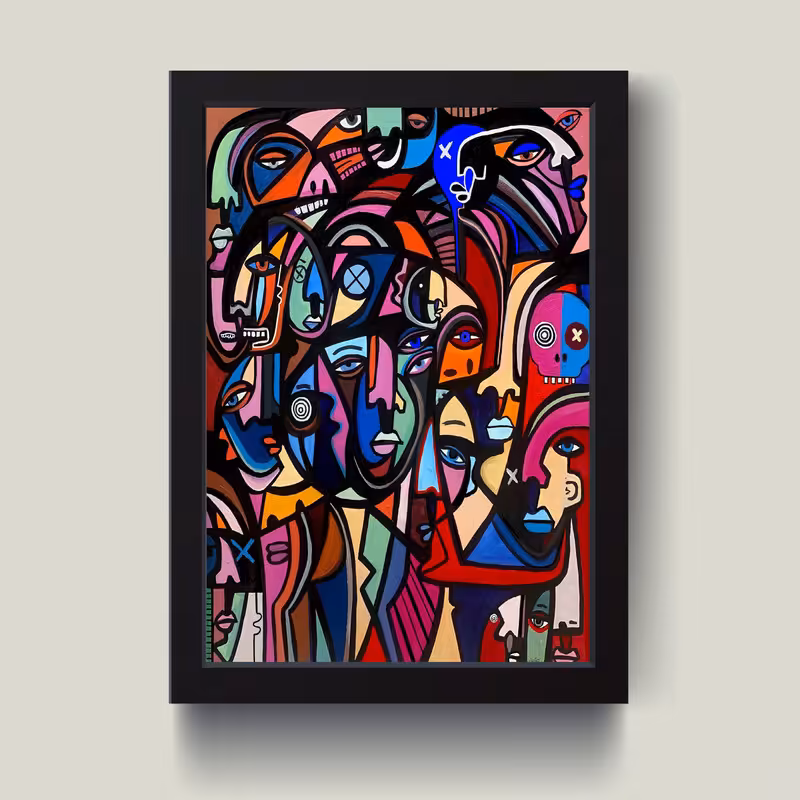 تابلو مدل دکوراتیو چهره در چهره کدG12-42