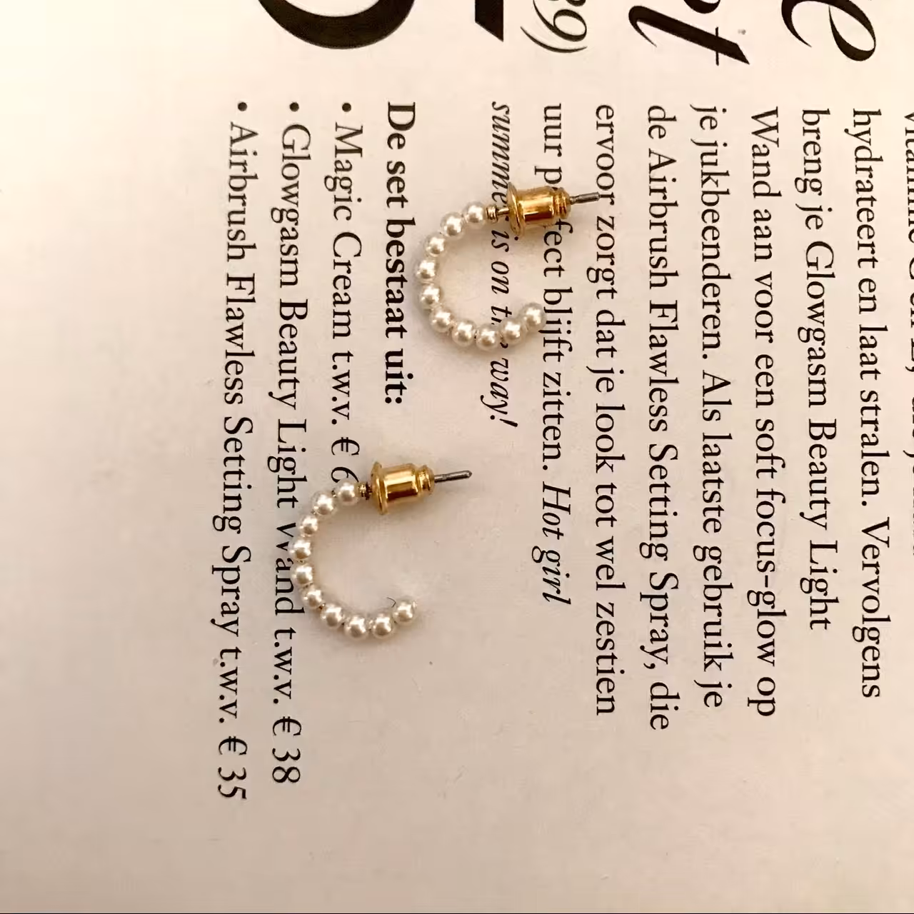 گوشواره میخی حلقه ای مرواریدی ضد حساسیت Hulupuart وارداتی