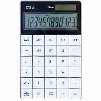 ماشین حساب رومیزی 12 رقم سفید مدل 1589 دلی DELI