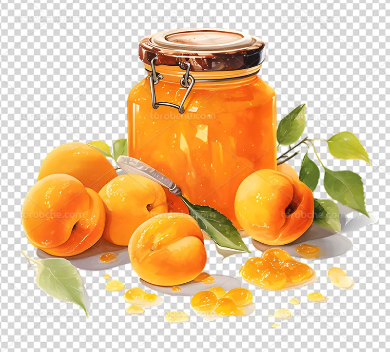 عکس PNG مربای زرآلو | گرافیک با طعم تربچه