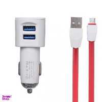 شارژر فندکی الدینیو مدل DL-C29 به همراه کابل تبدیل microUSB