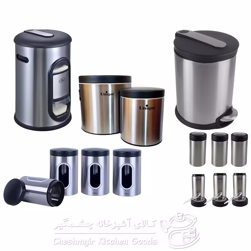 سرویس 14 پارچه آشپزخانه استیل یونیک مدل UN_3505