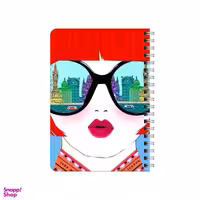 دفترچه یادداشت بامبیلیپ مدل چوبی طرح دختر و عینکش کد 1811069