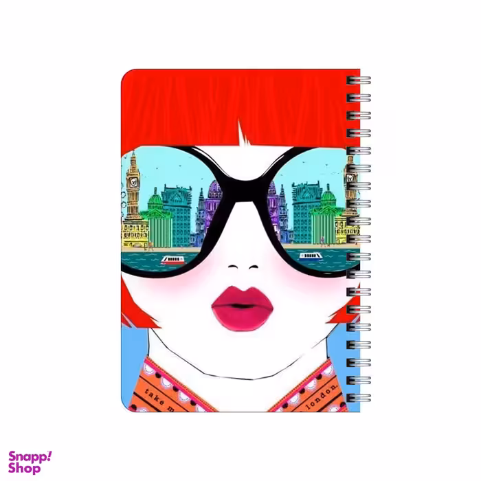 دفترچه یادداشت بامبیلیپ مدل چوبی طرح دختر و عینکش کد 1811069