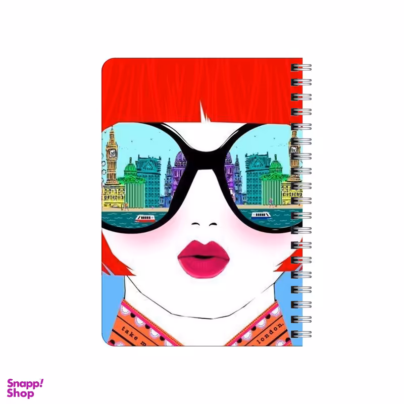 دفترچه یادداشت بامبیلیپ مدل چوبی طرح دختر و عینکش کد 1811069