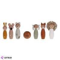 اسباب بازی چوبی کالرمو مدل بولینگ بسته 7 عددی کد 03