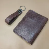 ست کیف مدارک آلبوم دار و جاکلیدی چرم حسنا با چرم طبیعی گاوی و دستدوز