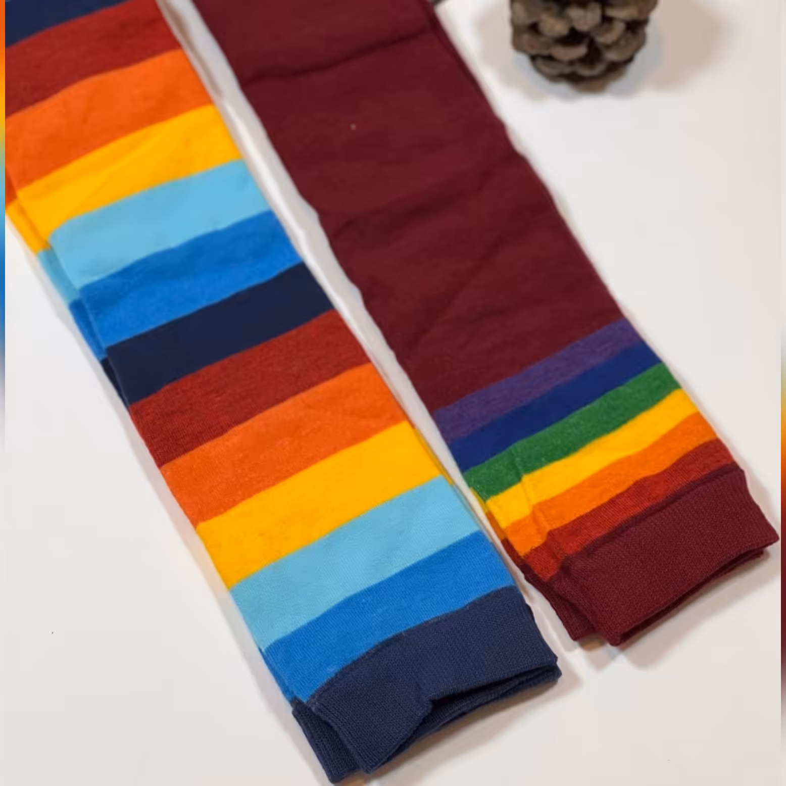 جوراب ساق بلند رنگین کمان