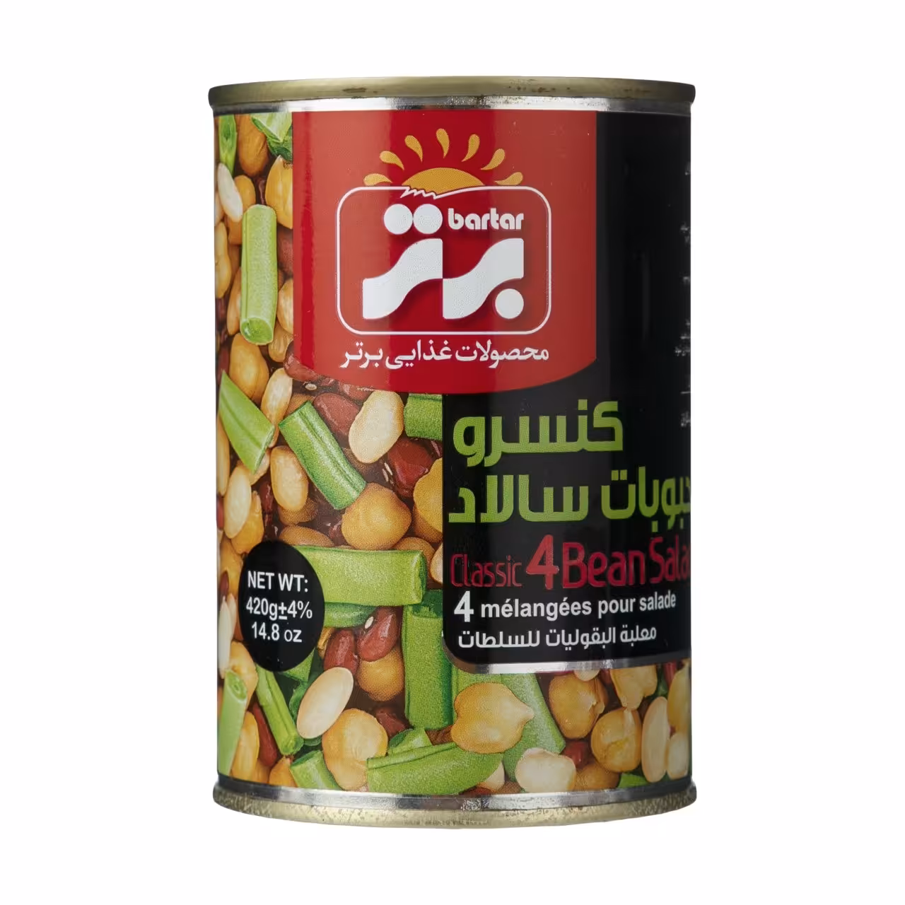 کنسرو حبوبات سالاد برتر مقدار 420 گرم