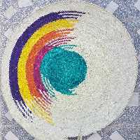 سفره حصیری  رنگ کمانی🌈