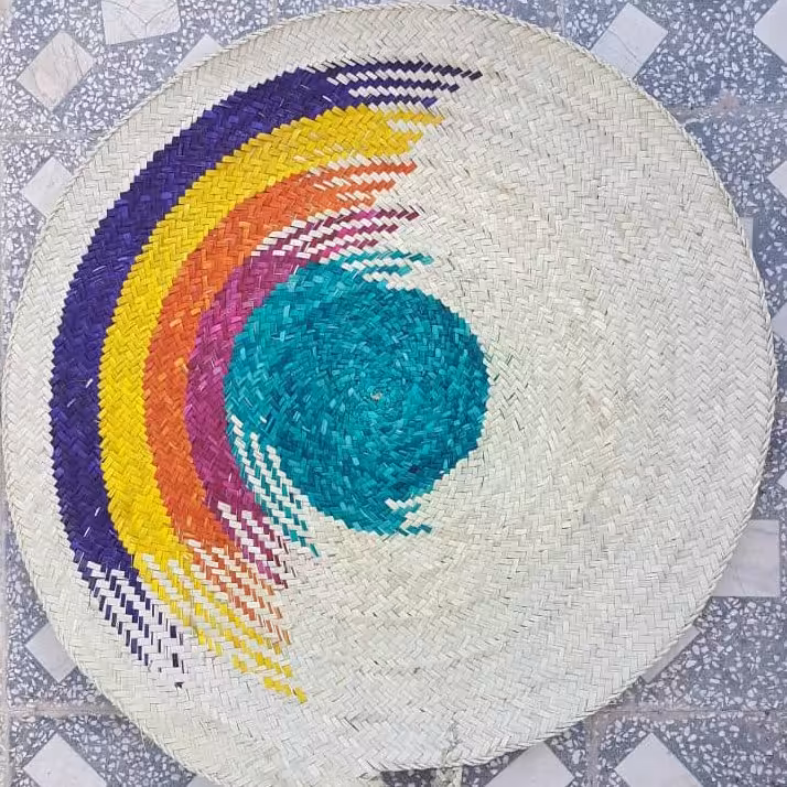 سفره حصیری  رنگ کمانی🌈