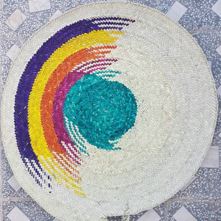 سفره حصیری رنگ کمانی🌈