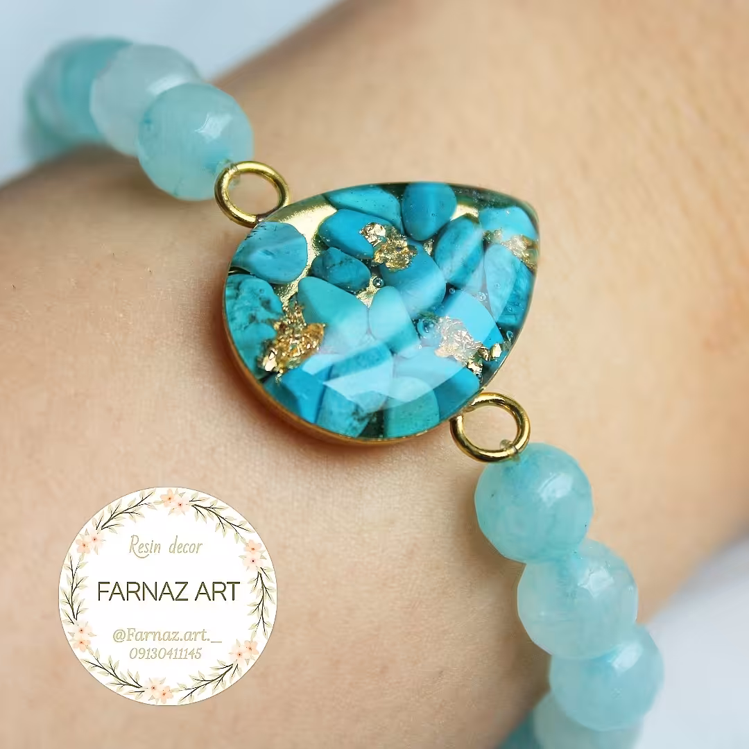 دستبند فیروزه ای