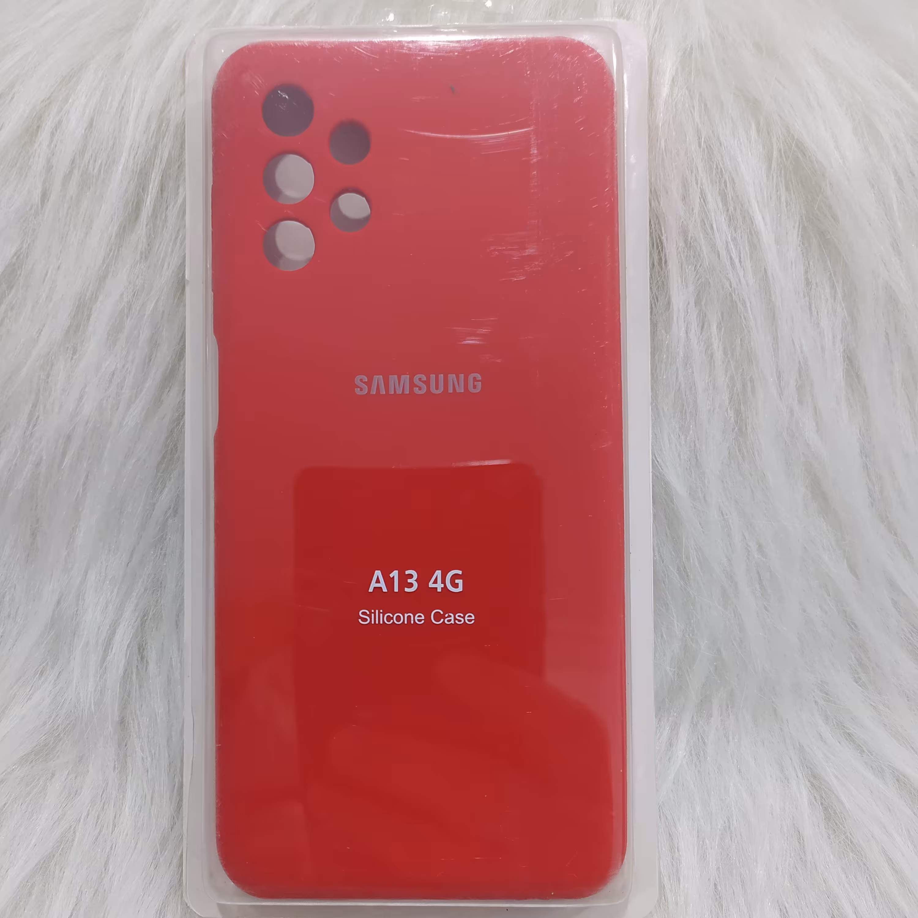 گارد سامسونگ A13 سیلیکونی اورجینال ویتنام رنگ قرمز 