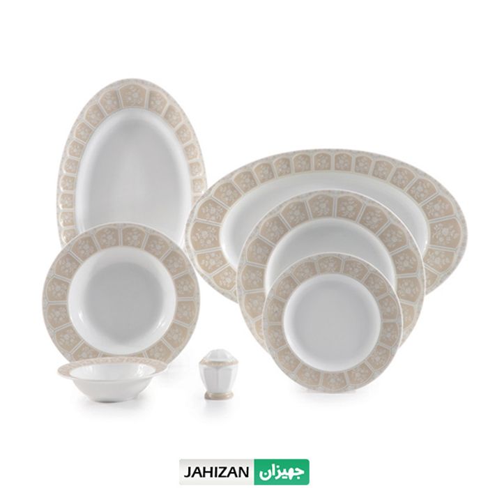 سرویس چینی زرین 29پارچه آرتمیس کرم سری نئوکلاسیک