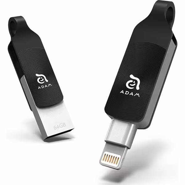 آدام المنتس فلش مموری لایتنینگ مدل iKlips DUO Plus ظرفیت 64 گیگابایت مشکی - Hiapple.ir