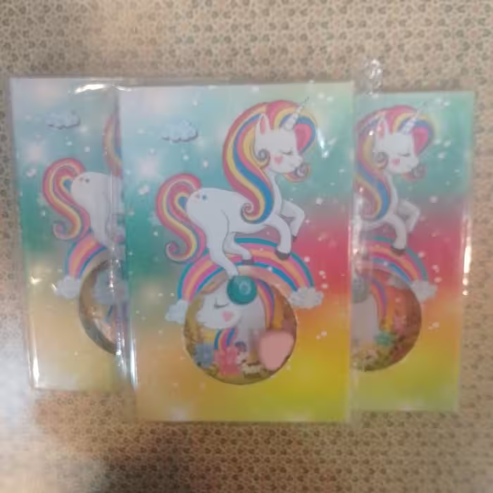 دفتر خاطرات قفل دار فانتزی طرح یونی کورن UNICORNS سایز  21 در 13 سانتیمتر