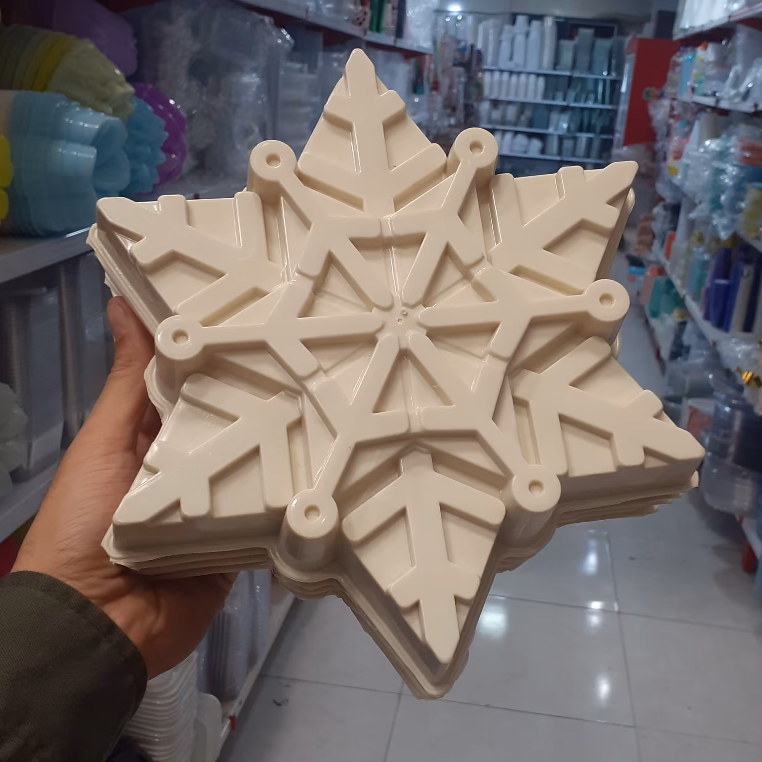 قالب ژله پلاستیکی طرح دونه برف