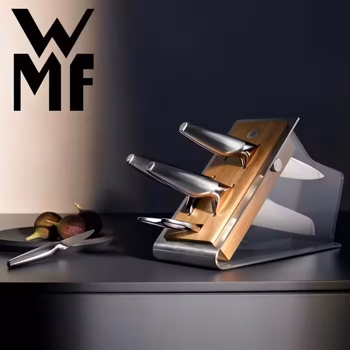 سرویس چاقو 6 پارچه دبلیو ام اف آلمان برند WMF مدل Knife block with knives Chef`s Edition