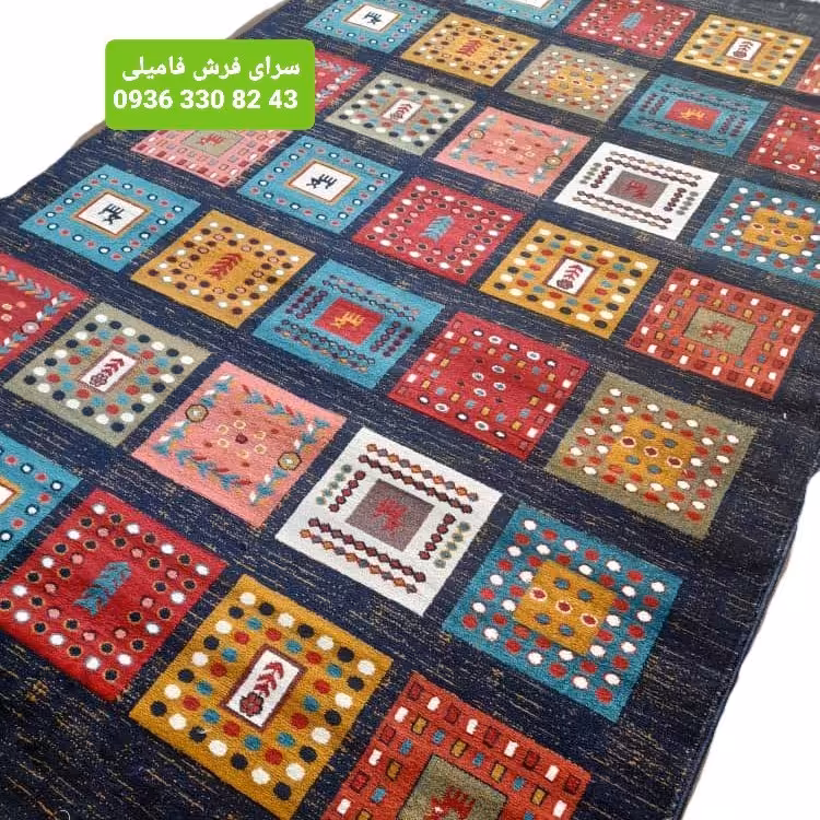 فرش ماشینی فانتزی 100در 150سانتیمتر (‌یک در یک و نیم ) کد 36