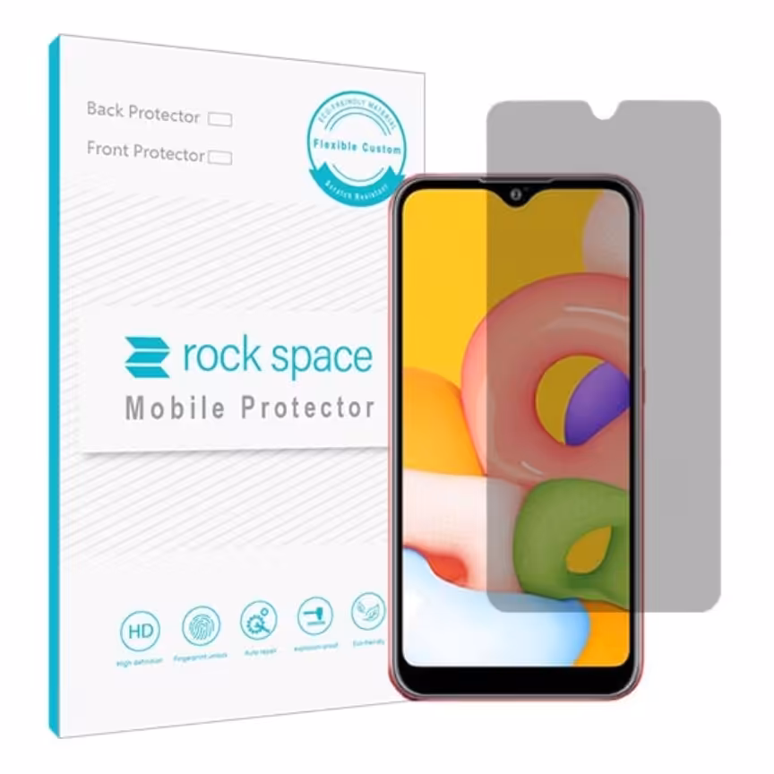 گلس پرایوسی (حریم شخصی)نانو و ضد ضربه گوشی سامسونگA01  برند راک اسپیس